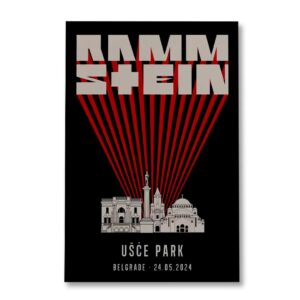 Rammstein Belgrade May 24 2024 Usce Park Serbia Event Poster