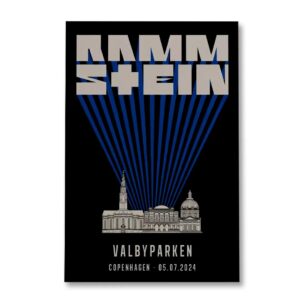 Rammstein Copenhagen July 5 2024 Valbyparken Denmark Event Poster