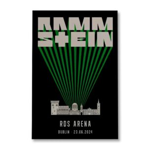 Rammstein Dublin June 23 2024 RDS Arena Ireland Event Poster