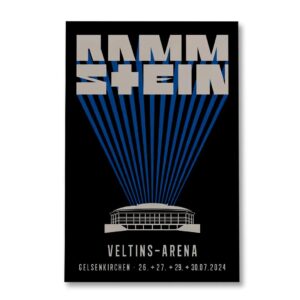 Rammstein Gelsenkirchen 2024 July 26-27-29-30 Veltins Arena Germany Event Poster