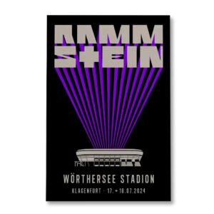 Rammstein Klagenfurt 2024 July 17-18 Worthersee Stadion Austria Event Poster