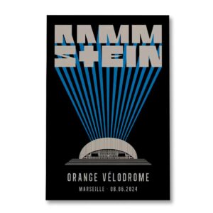 Rammstein Marseille June 8 2024 Orange Velodrome France Event Poster